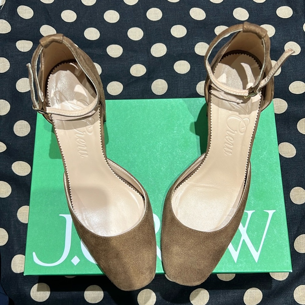 J. Crew Suede Ankle Strap Sharon Pump